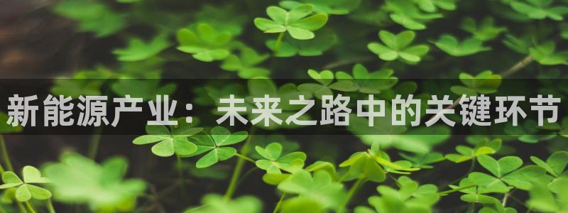 香港摩根娱乐:新能源产业:未来之路中的关键环节